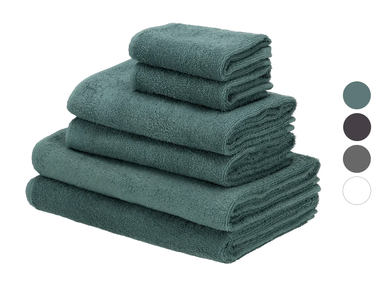 LIVARNO home Lot de 6 serviettes de toilette en ponge