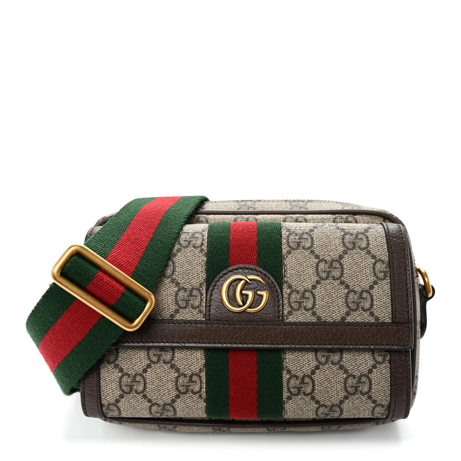 GG Supreme Monogram Web Mini Ophidia Bag Beige Ebony
