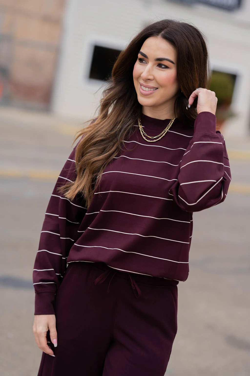 Everyday Ease Striped Pullover