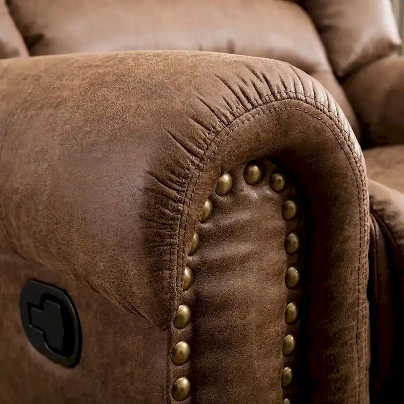Manual Recliner Chair with Padded Armrests