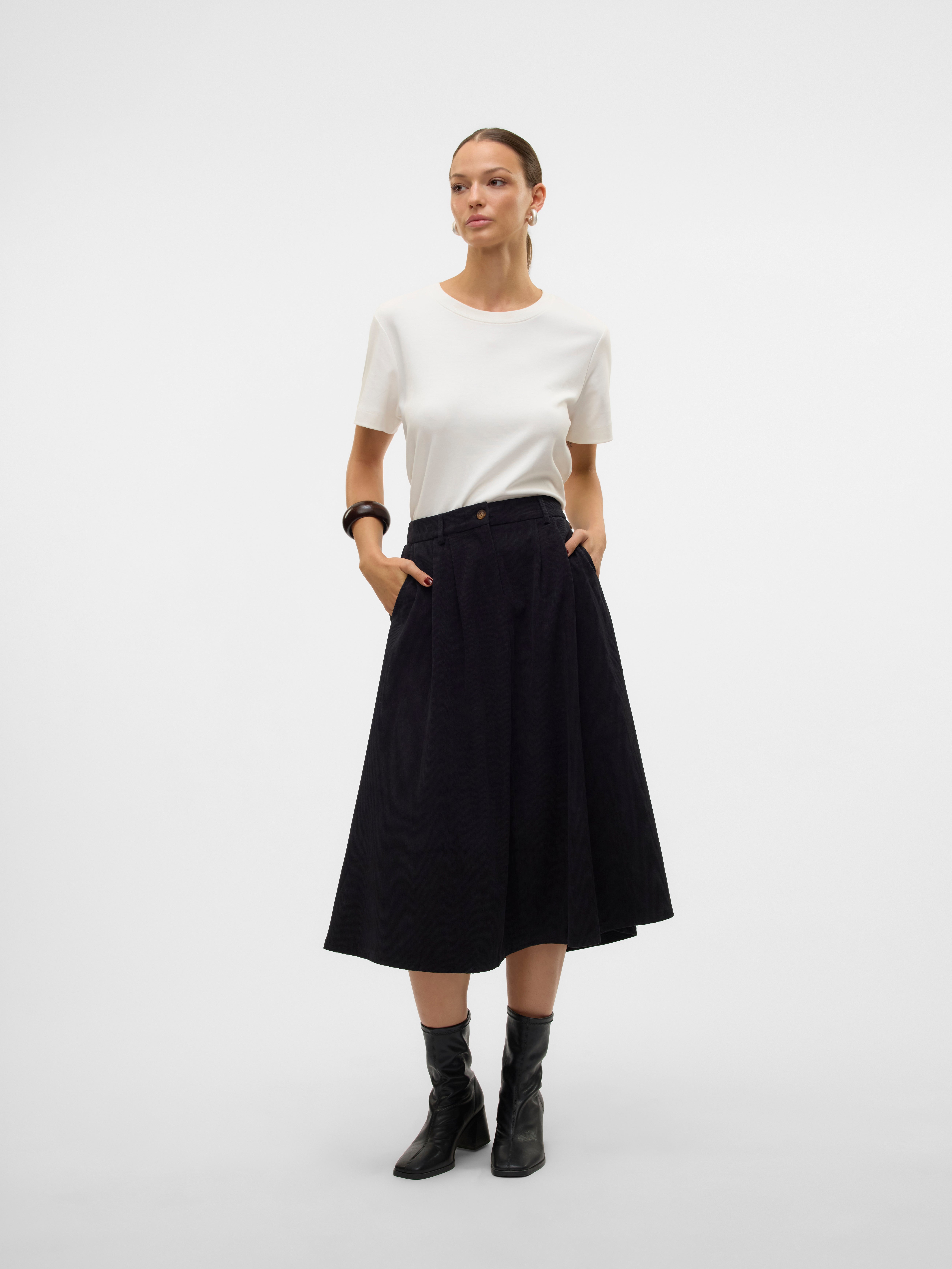 VERO MODA® VMVIENNA High waist Corduroy Midi skirt