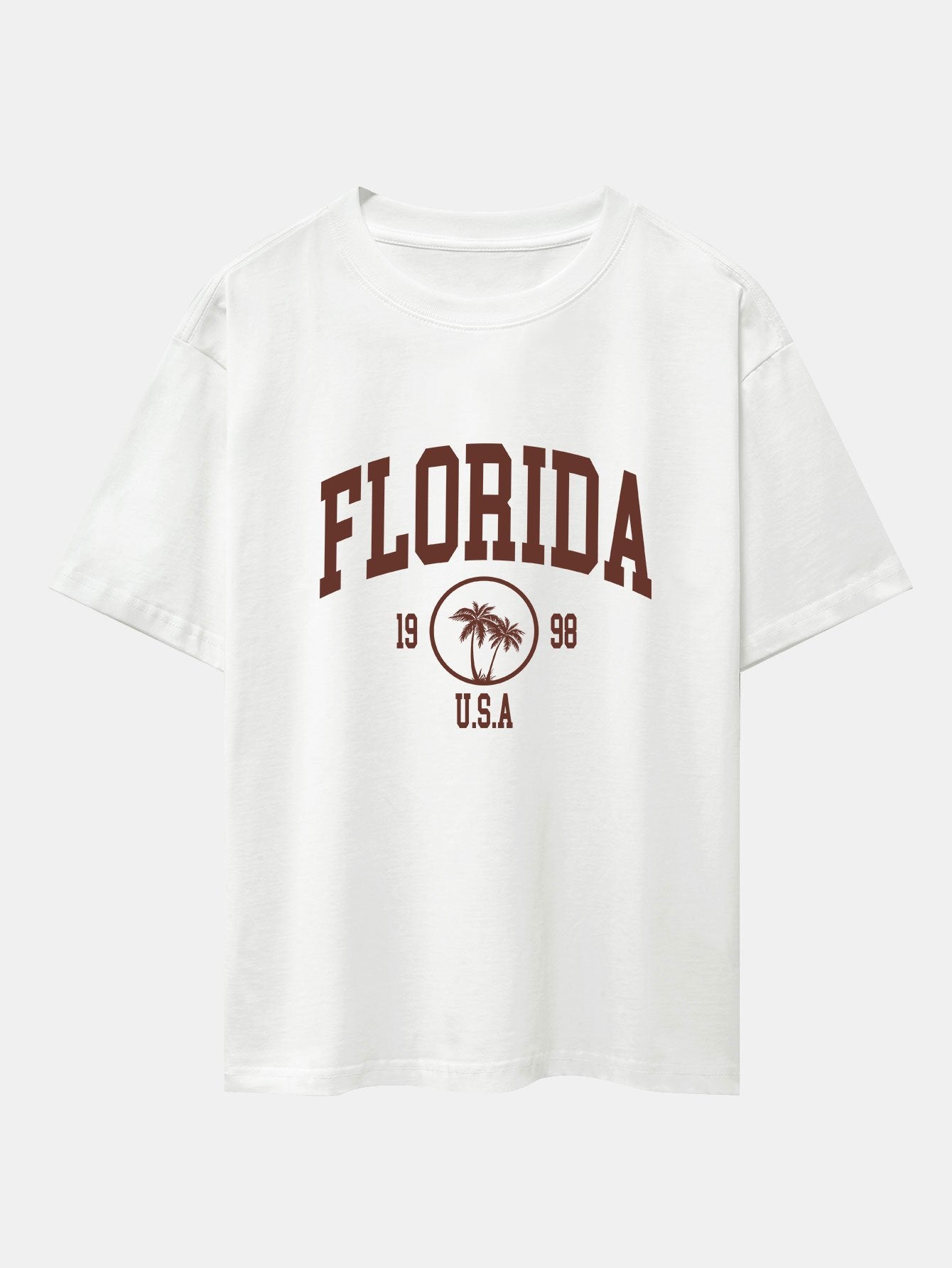 T-shirt oversize épais à imprimé palmiers de Floride