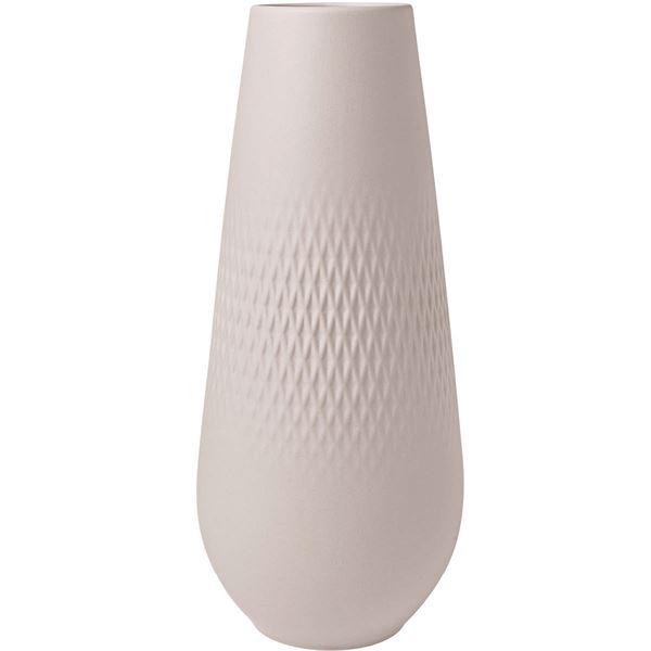 Collier Carre vase 26 cm beige