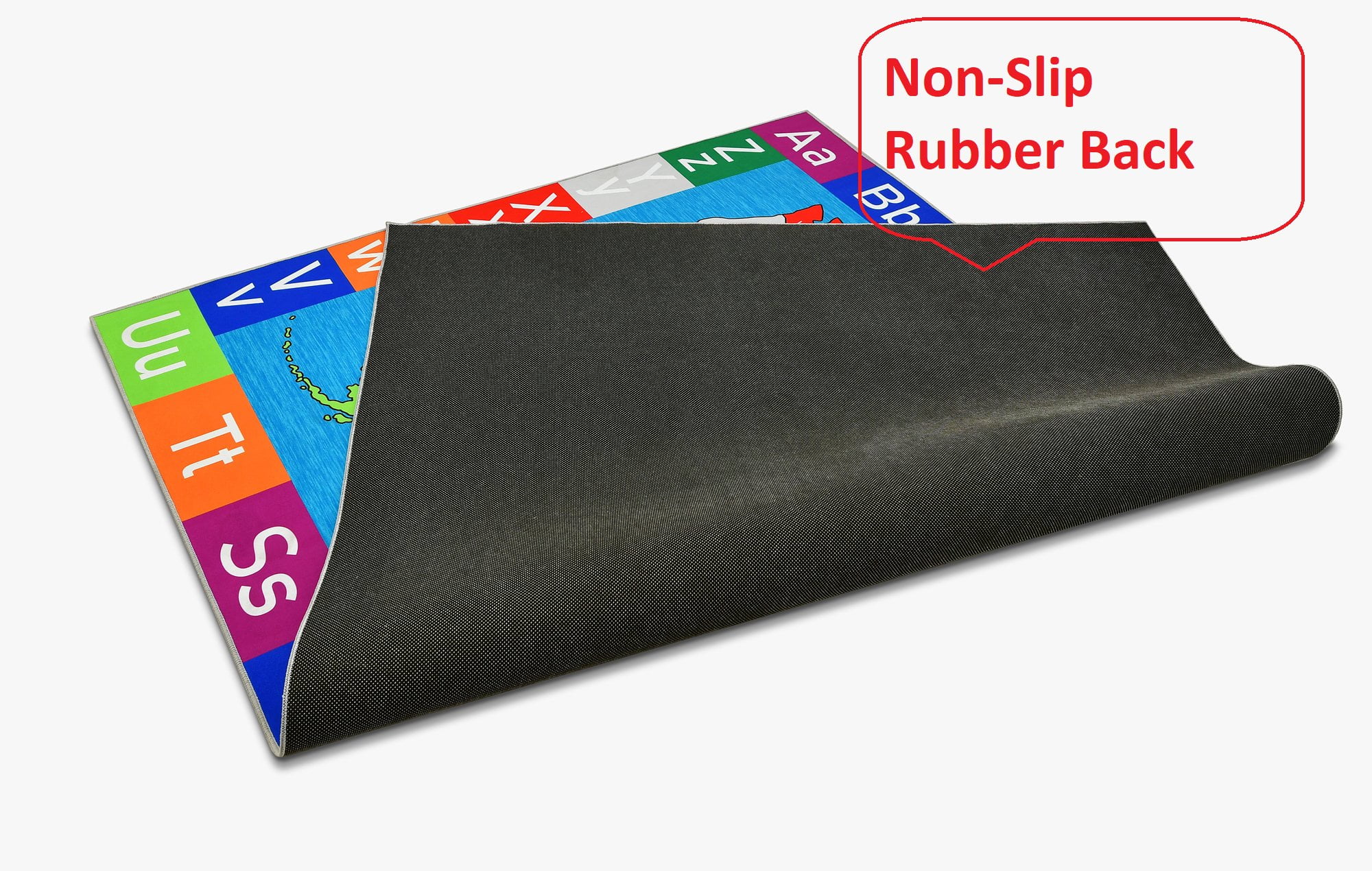 Premium Non-Slip USA Alphabet Area Rug for Kids Educational ABC Design, High-Traction Safety, and Durable Materials(7' 8" x 10') - Image 5