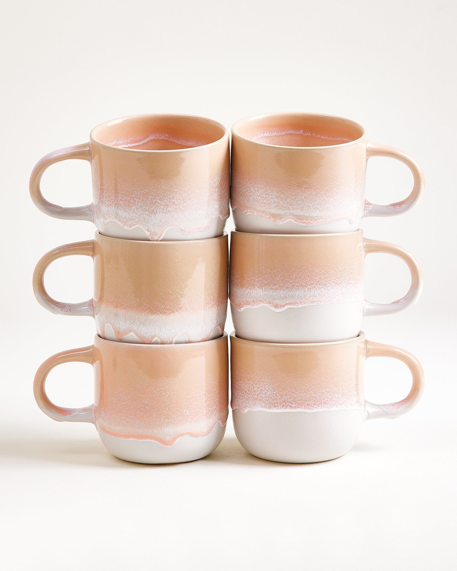 COIMBRA - LARGE MUG APRICOT SET OF 6