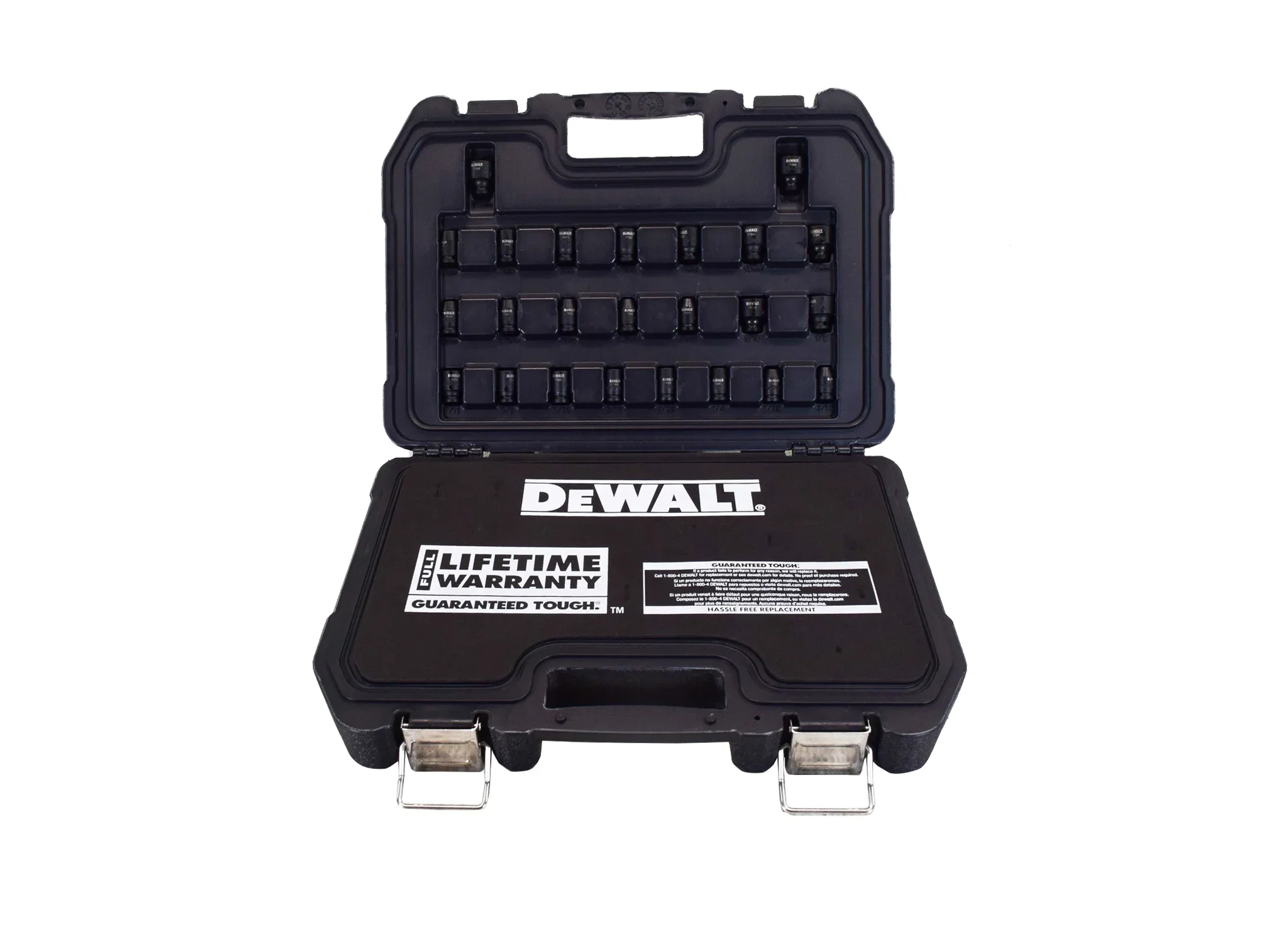 DEWALT DWMT19251, 1/4 Drive Metric and SAE Impact Socket Set, Black Oxide Finish, 48 Piece