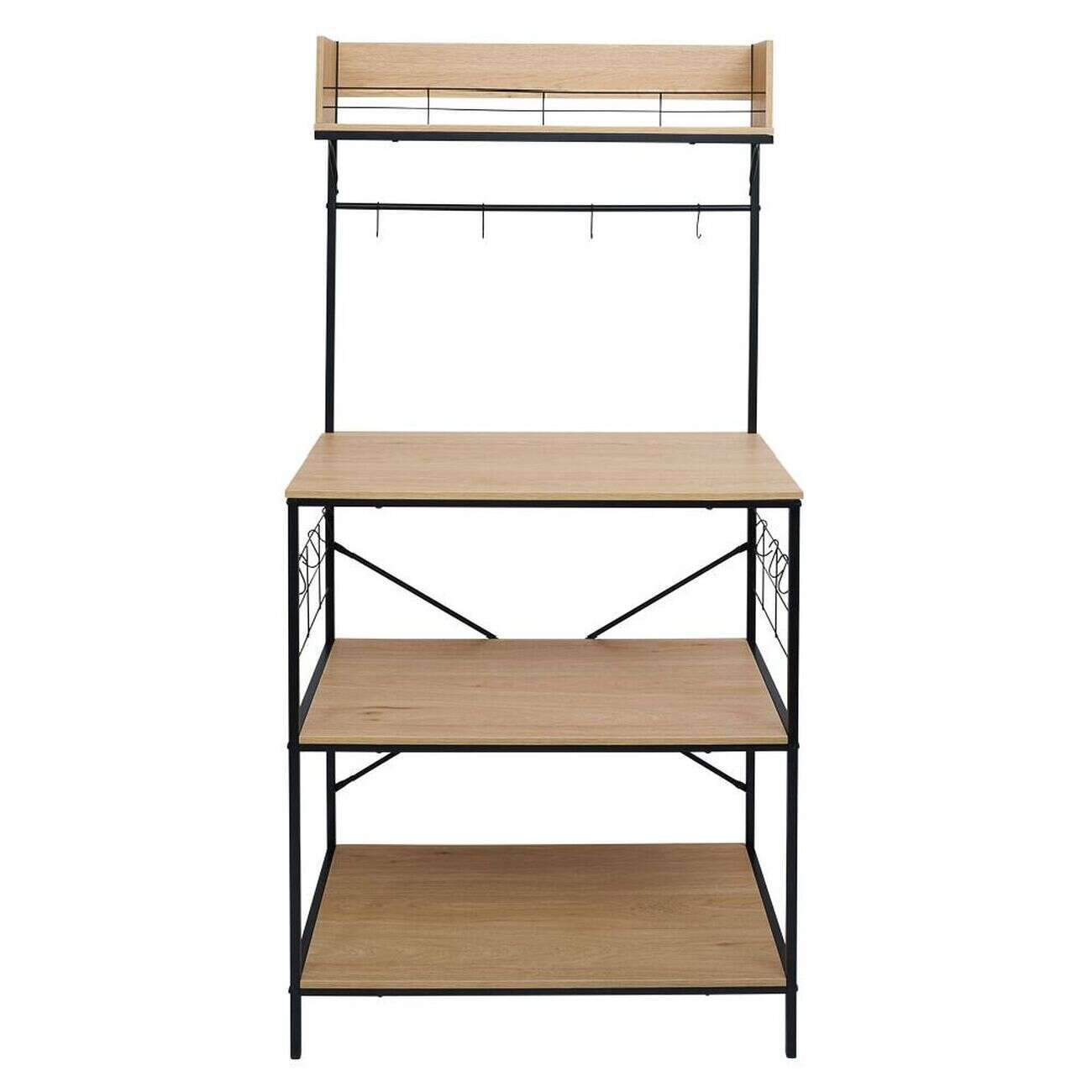 Meuble de rangement Kitchen bois et métal 80xH160x40cm