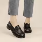 Women's Casual Loafers Slip On Leather Shoes Lightweight Walking Shoes Moccasins Classic Penny Loafer Flats Boat Shoes