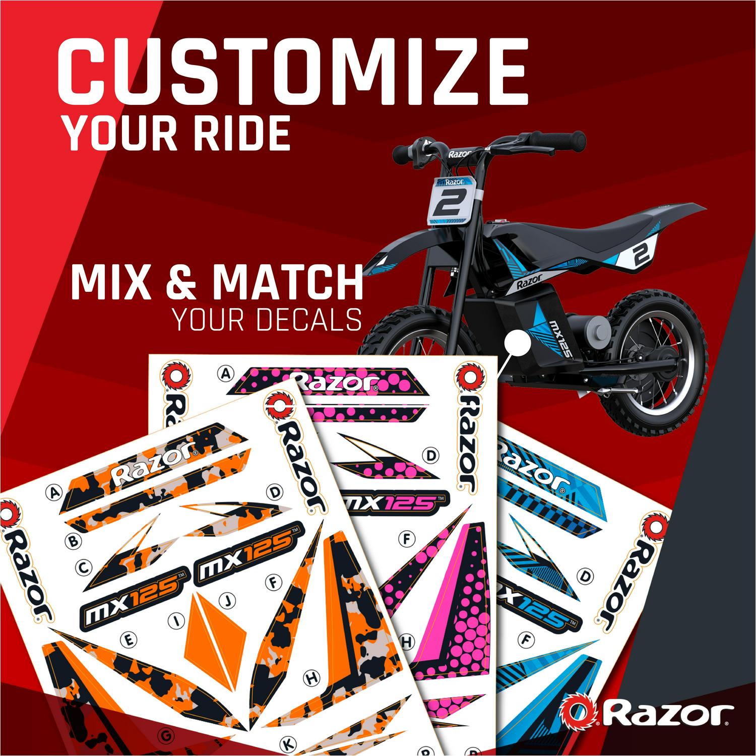 Dirt Rocket MX125 Electric-Powered Dirt Bike Black with Decal Included. for Child 5+ - Image 6