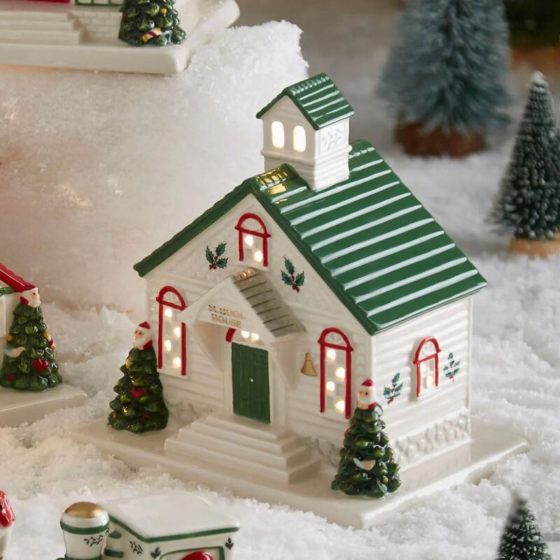 Christmas Tree skole LED lykt 14,5x13,7x11 cm