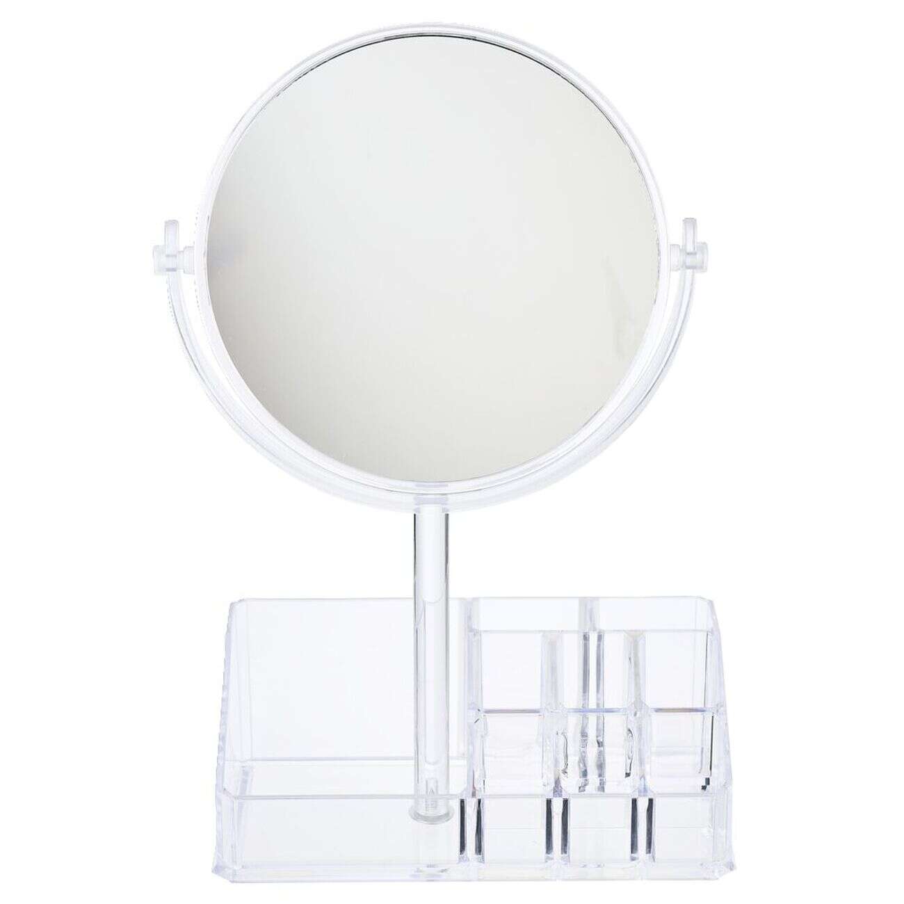 Rangement cosmétique miroir 9 compartiments 20x15xH5cm