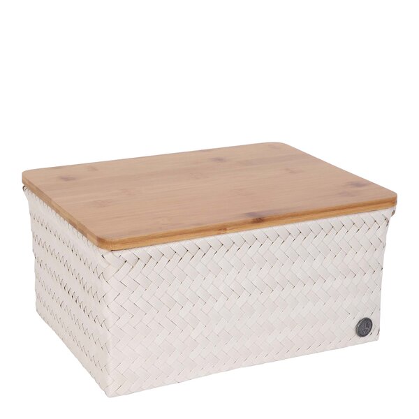 Top Fit stor oppbevaringskurv m/lokk 31x23x15 cm champagne