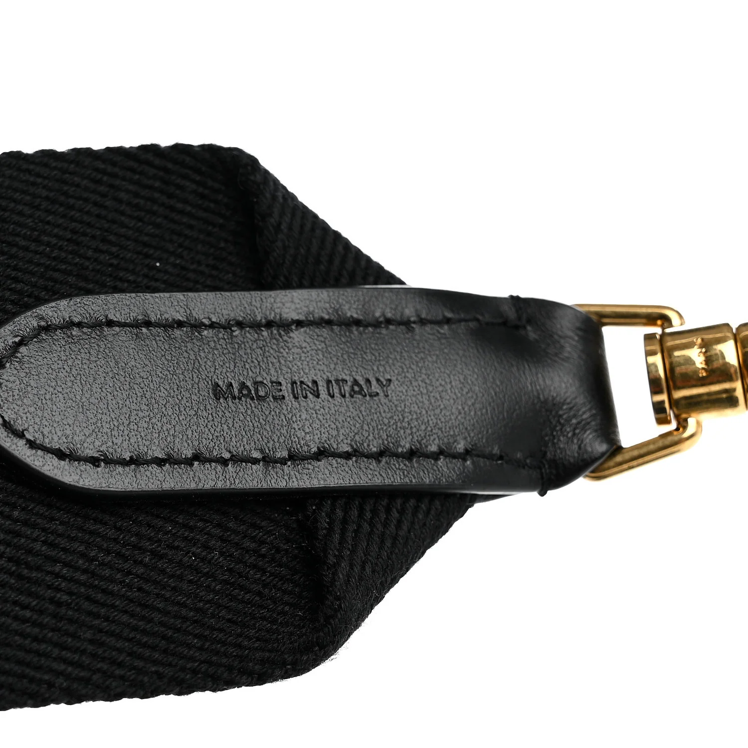 Jacquard Wool Logo Short Strap Black Beige