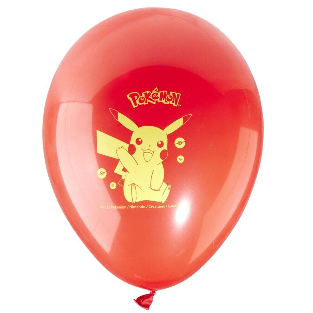 Ballon Pokémon x8 de baudruche bleu et rouge H21,5cm
