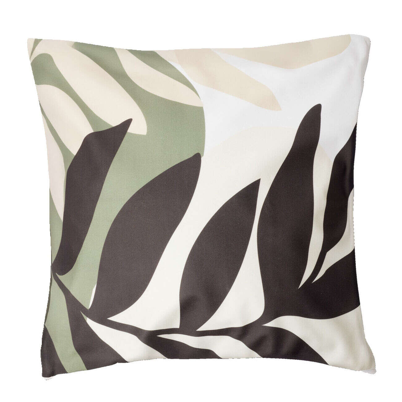 Housse de coussin tissu velours motif végétal 45x45cm (2 modèles)