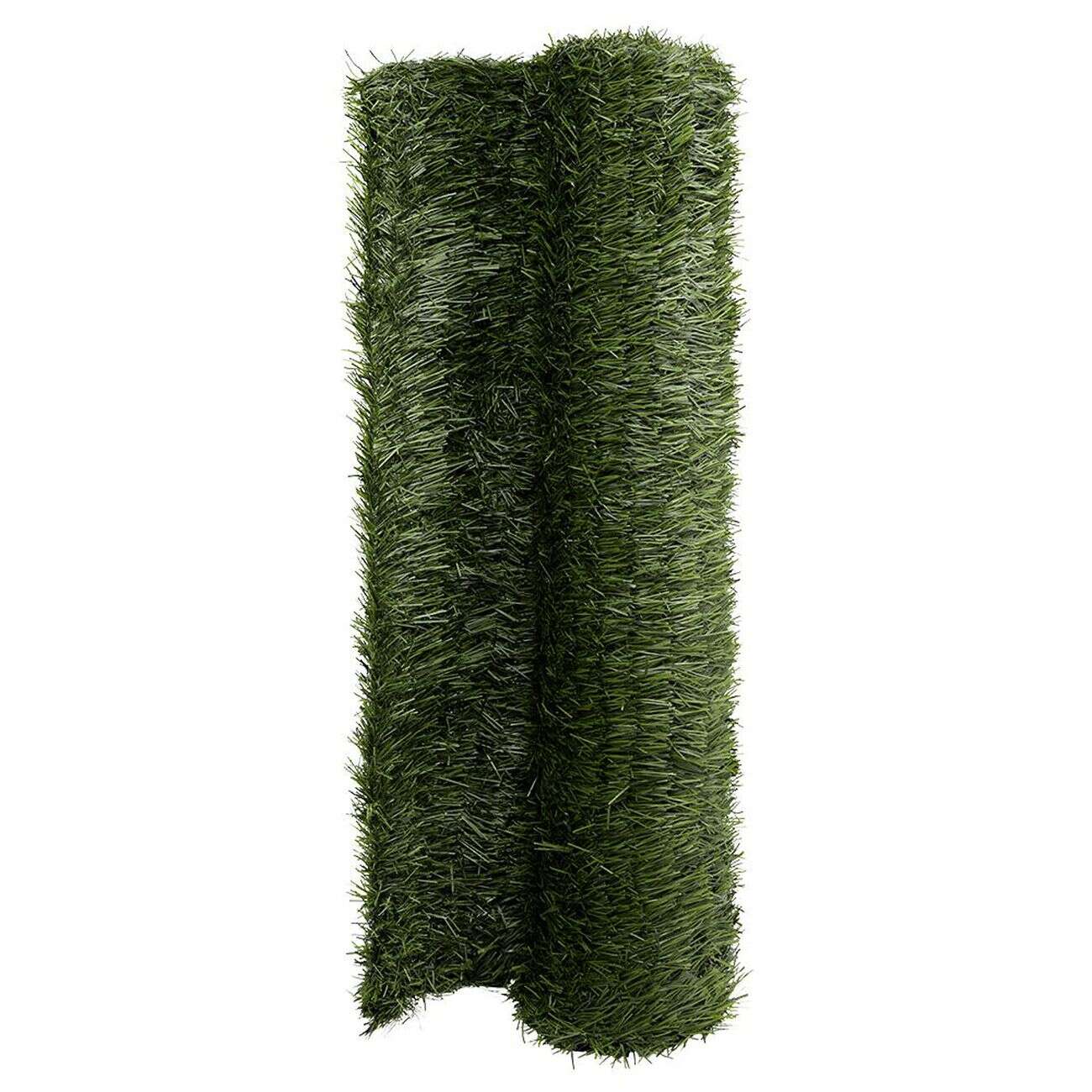Haie artificielle fine bicolore vert 110 brins L300 x H100 cm