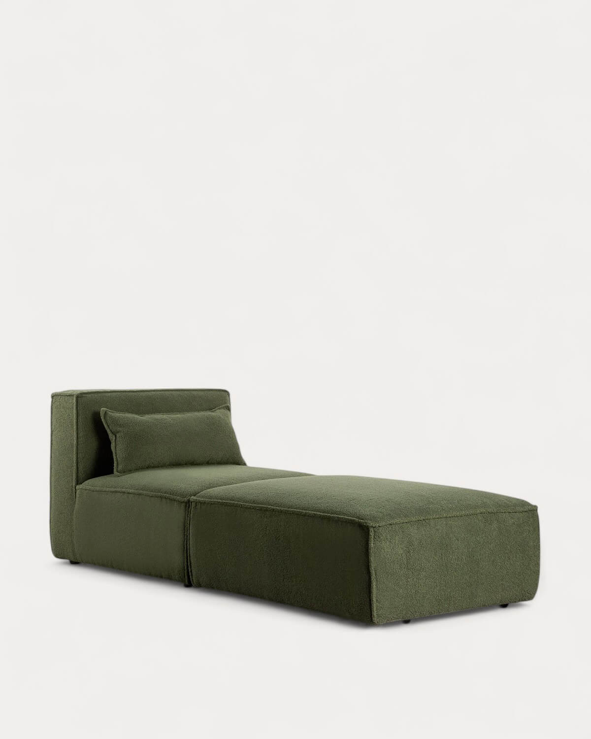Kilhe Bouclé - Sillón Modular con Puff de Tela Bouclé Kilhe