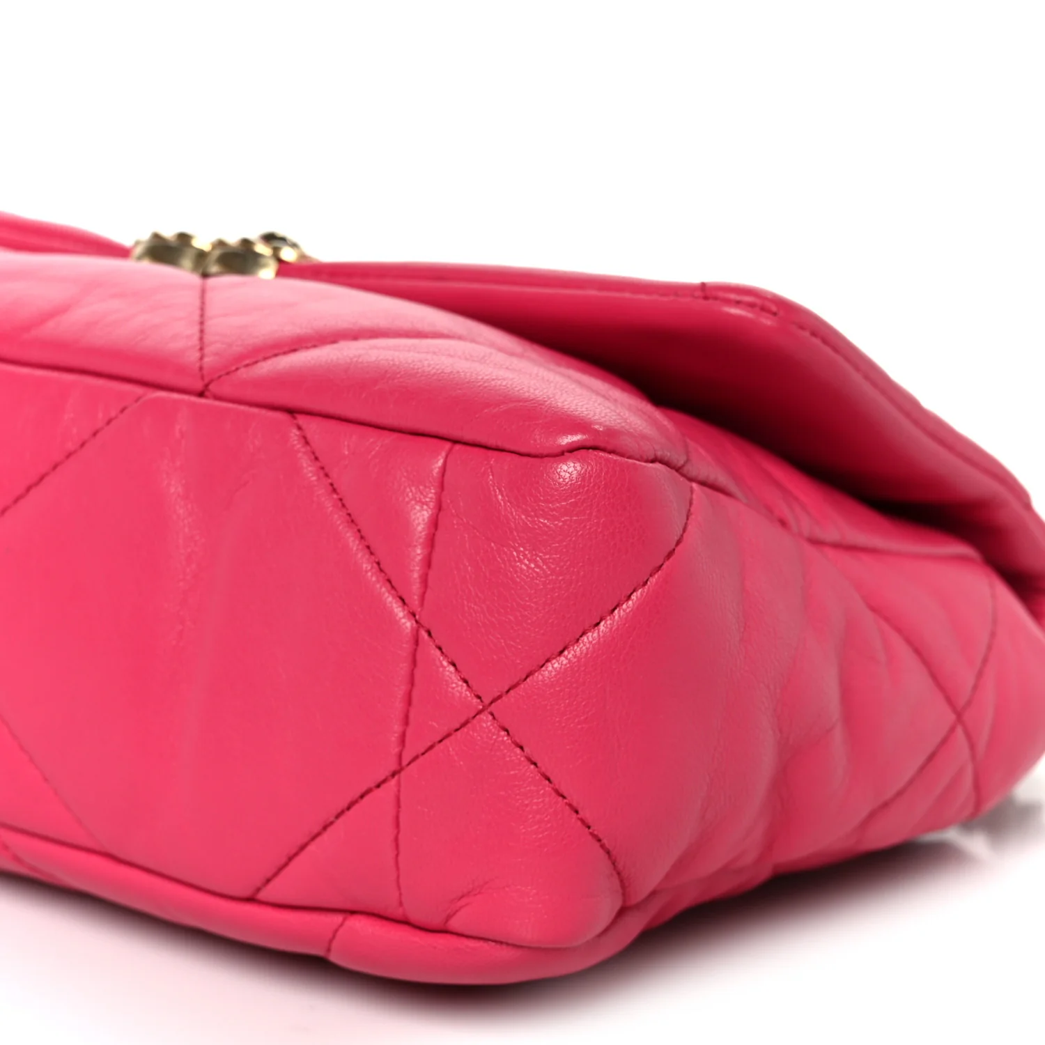 Lambskin Quilted Medium Chanel 19 Flap Dark Pink