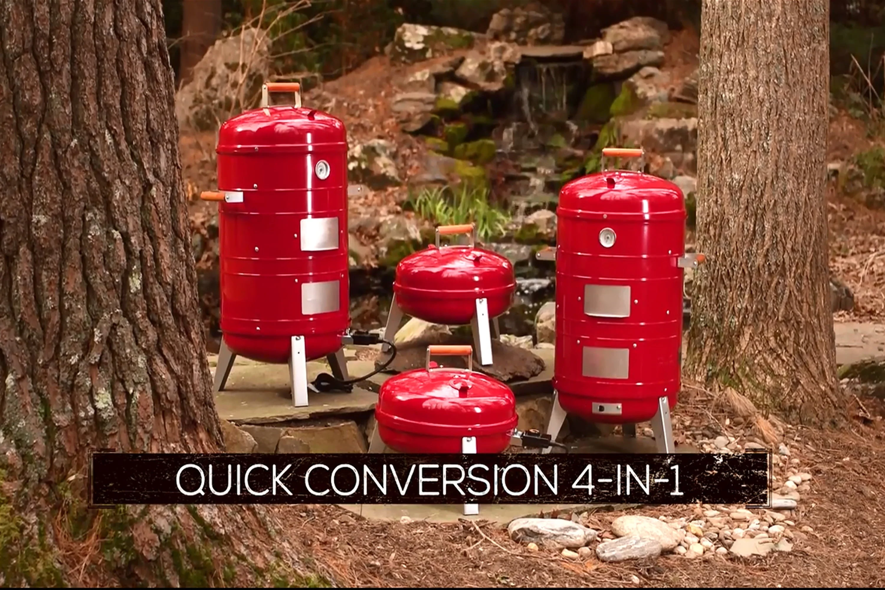 Americana 4 - in - 1 Electric and Charcoal Water Smoker