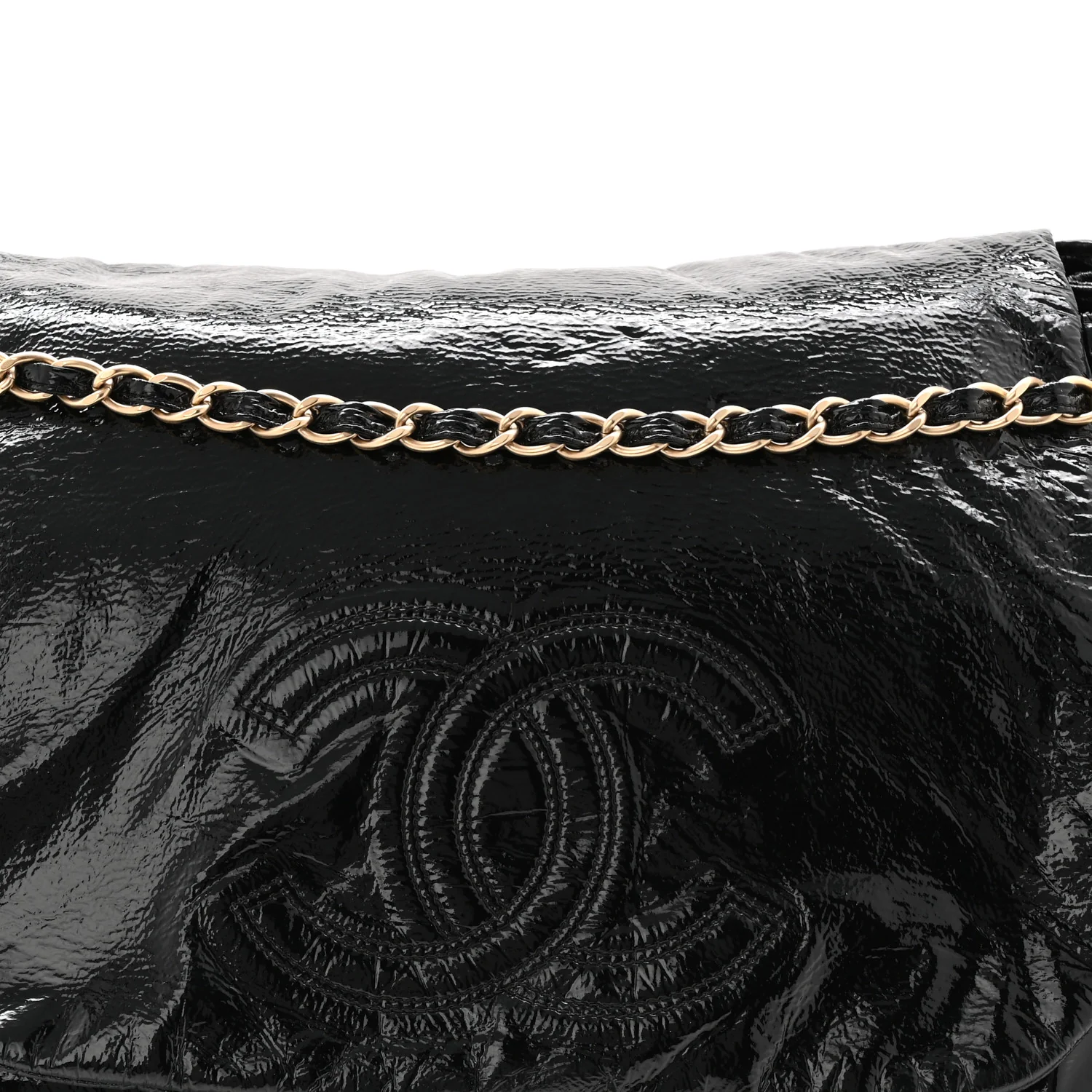 Vinyl Medium Rock and Chain Flap Black