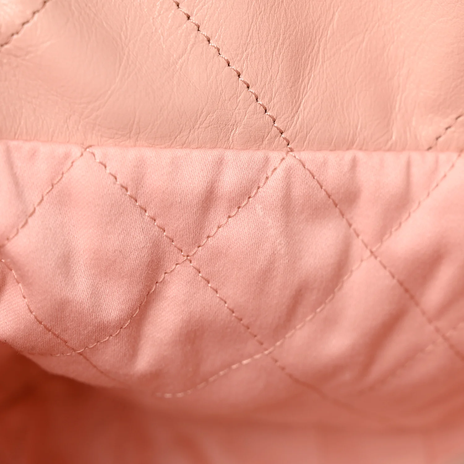 Shiny Calfskin Quilted Small Chanel 22 Light Pink