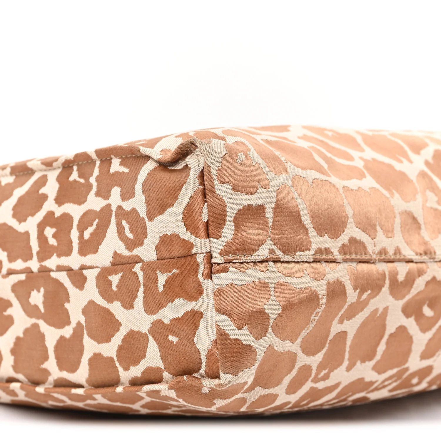 Jacquard Leopard Print Shopping Tote Brown