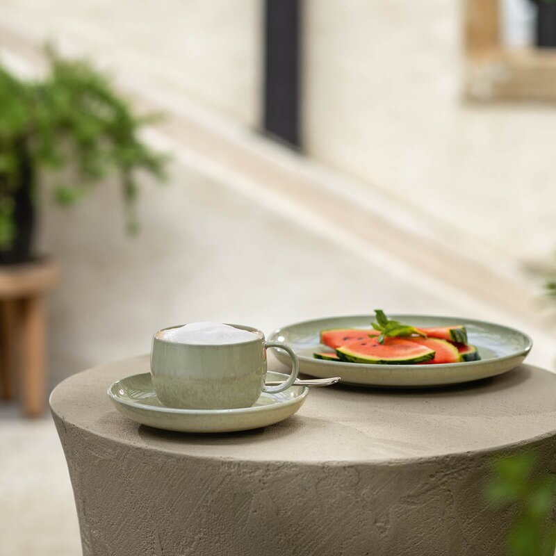 Perlemor alga skål til kaffekopp 16 cm