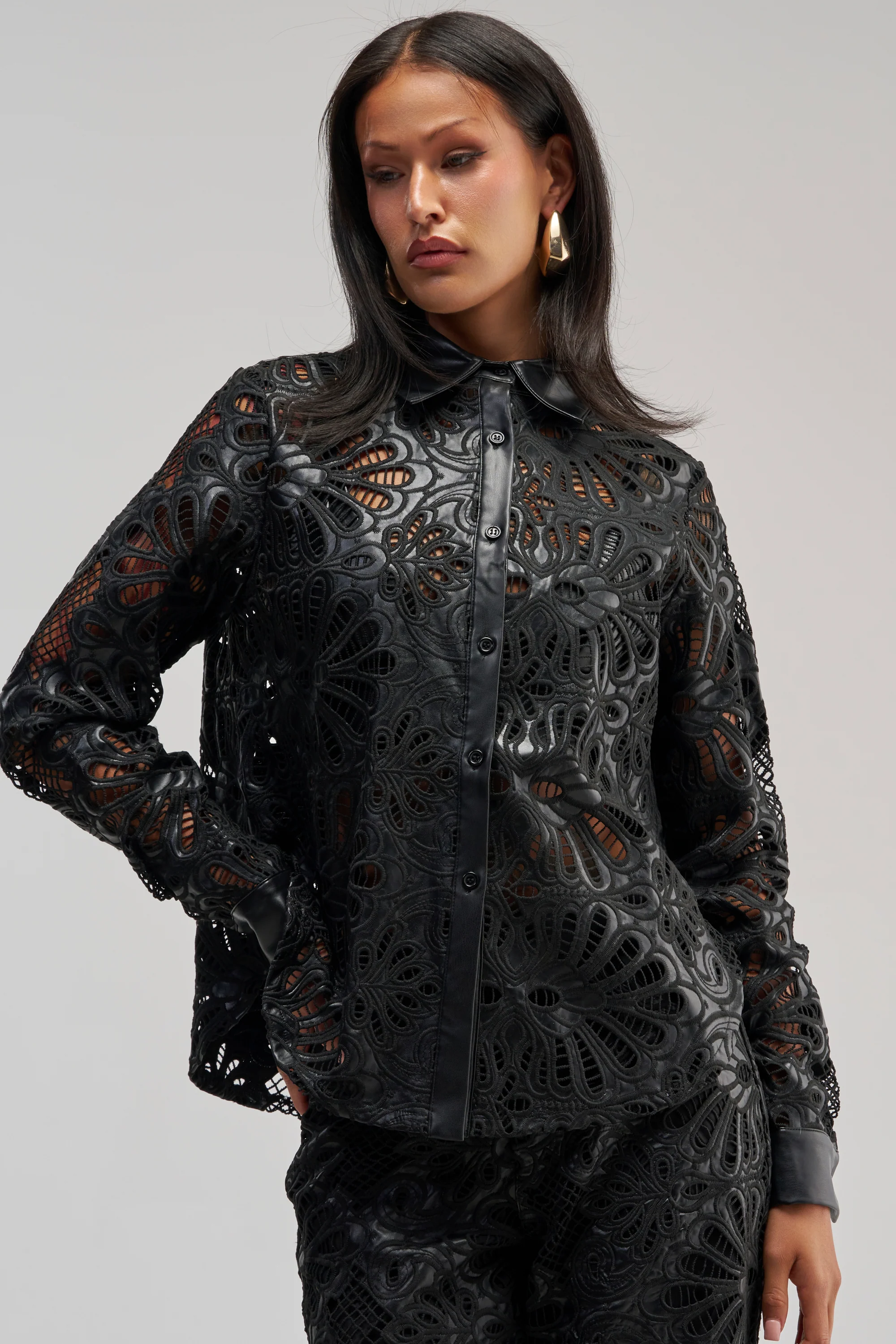 LUCKY ME LONG SLEEVE BUTTON DOWN - Akira Store