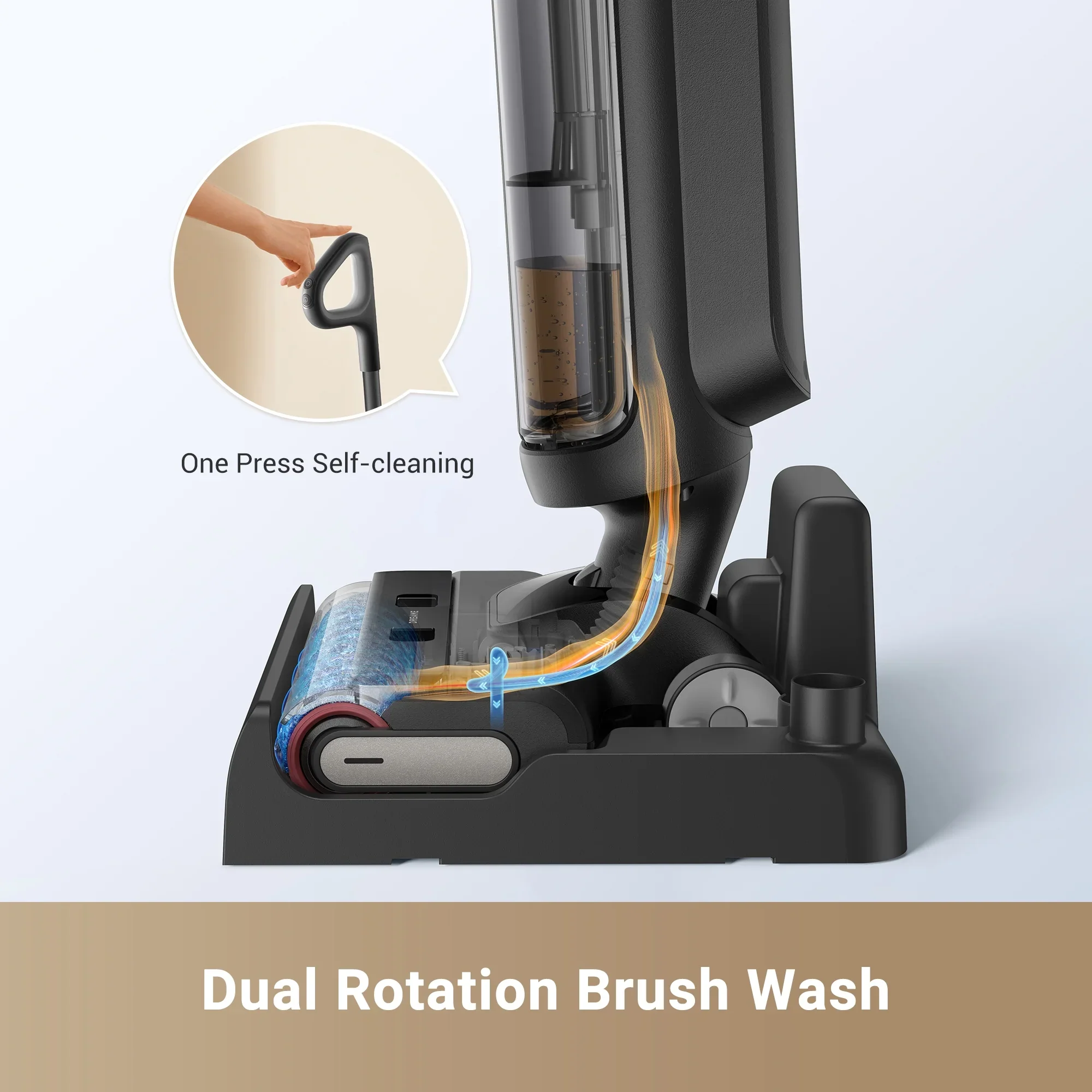 Dreame Cordless Wet/Dry Vacuum Cleaner, Dual-Edge Brushes, 600ml water tank, Self-Propulsion, K20