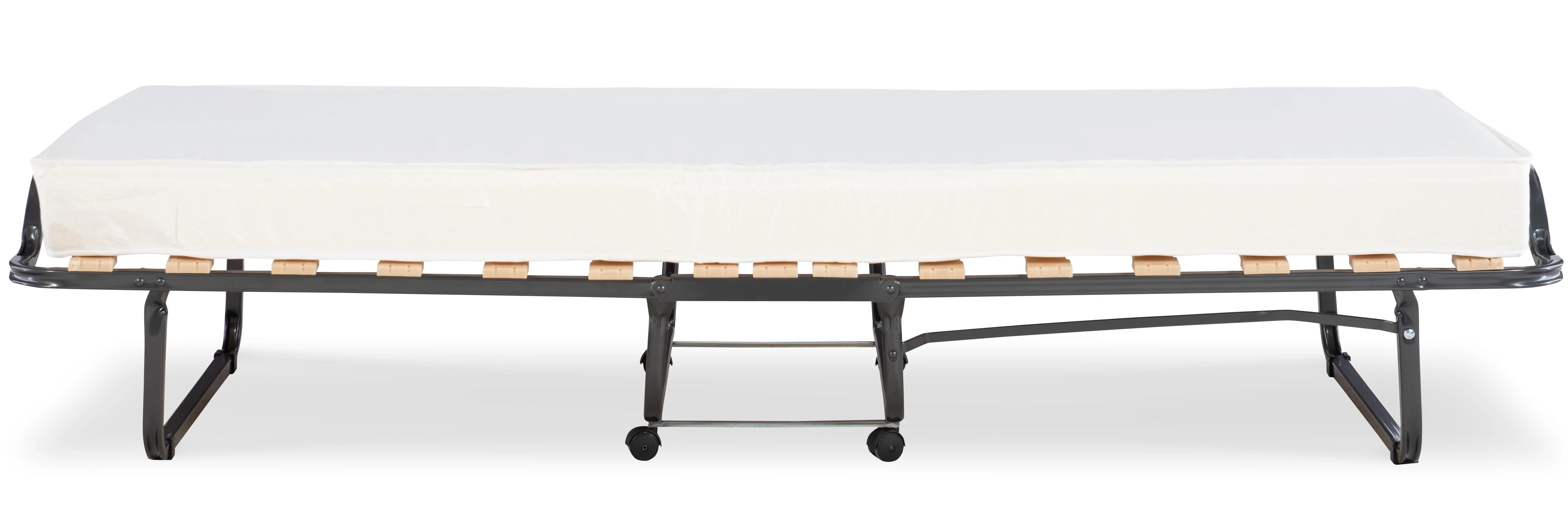 Luxor Folding Rollaway Guest Bed with 4" Foam Mattress with Memory Foam Layer, Single Size Image 5