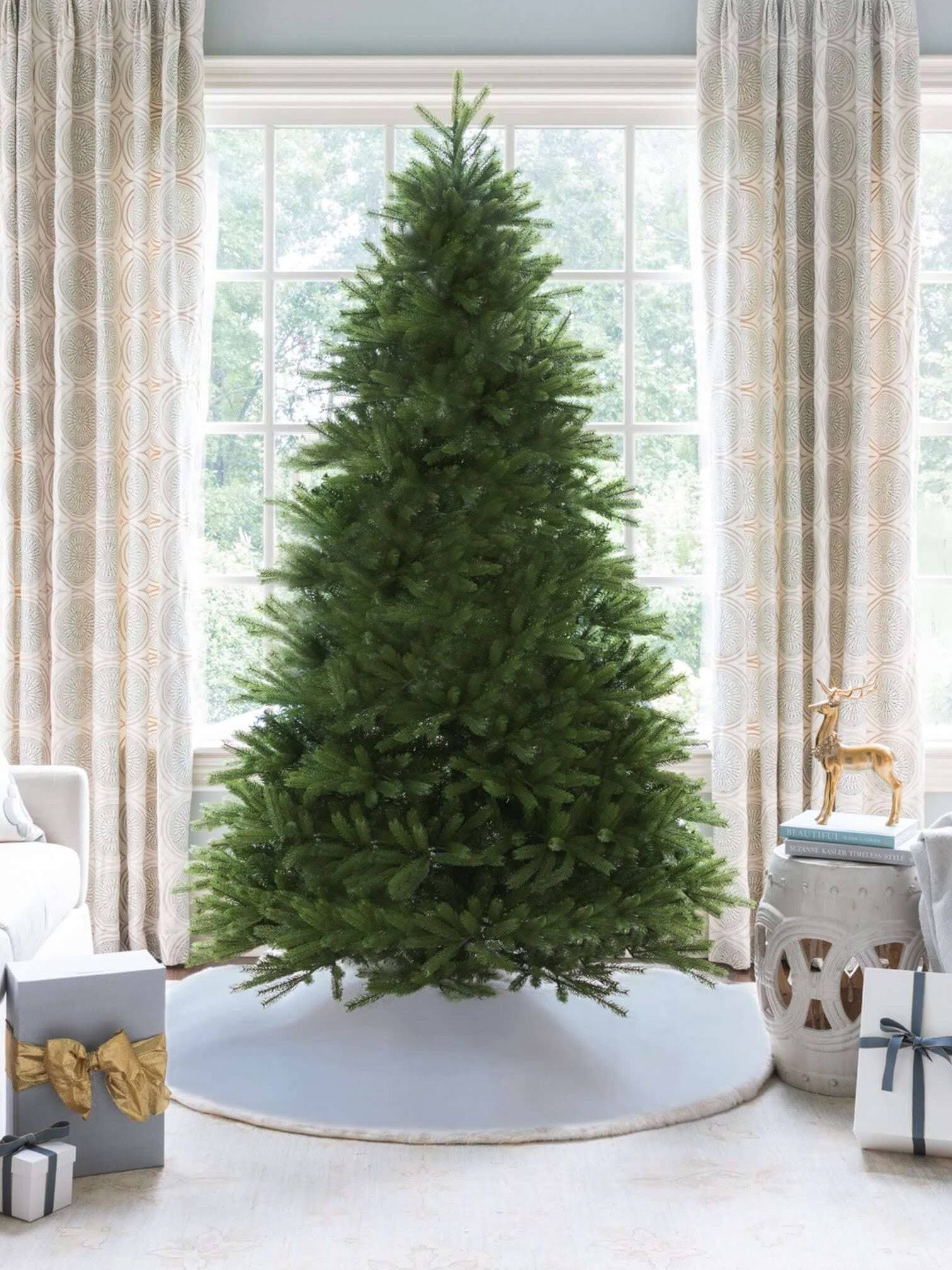 7.5' King Fraser Fir Quick-Shape Artificial Christmas Tree with 1000 Warm White & Multi-Color LED Lights