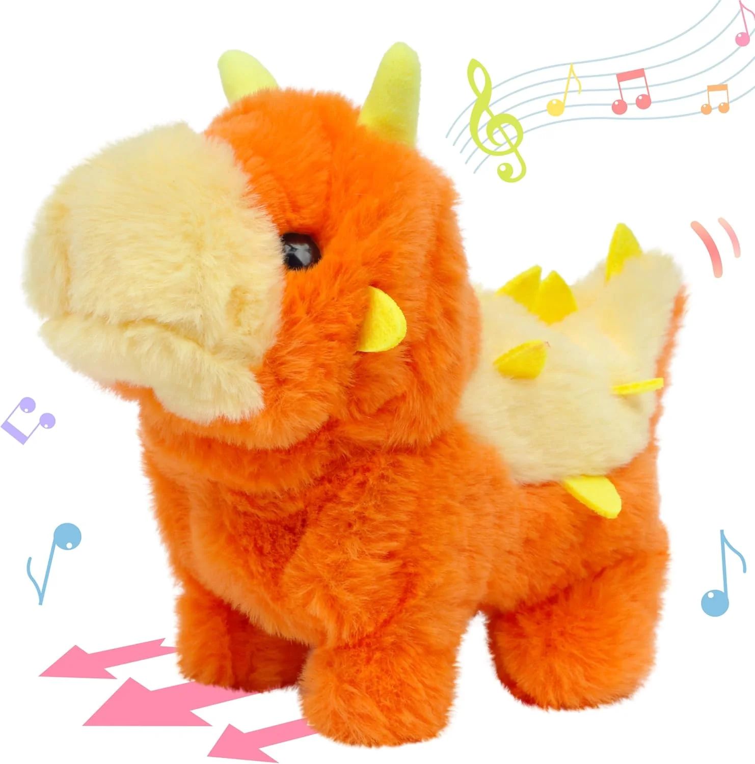 Interactive Hopping Rabbit Electronic Plush Bunny Toy with Sounds and Movements, 7'' Brown