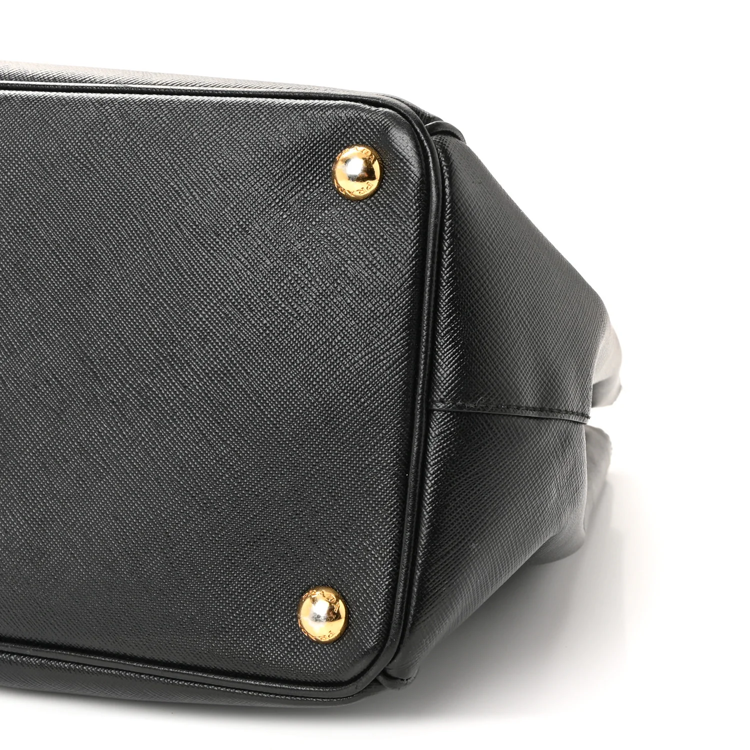 Saffiano Lux Large Galleria Double Zip Tote Black