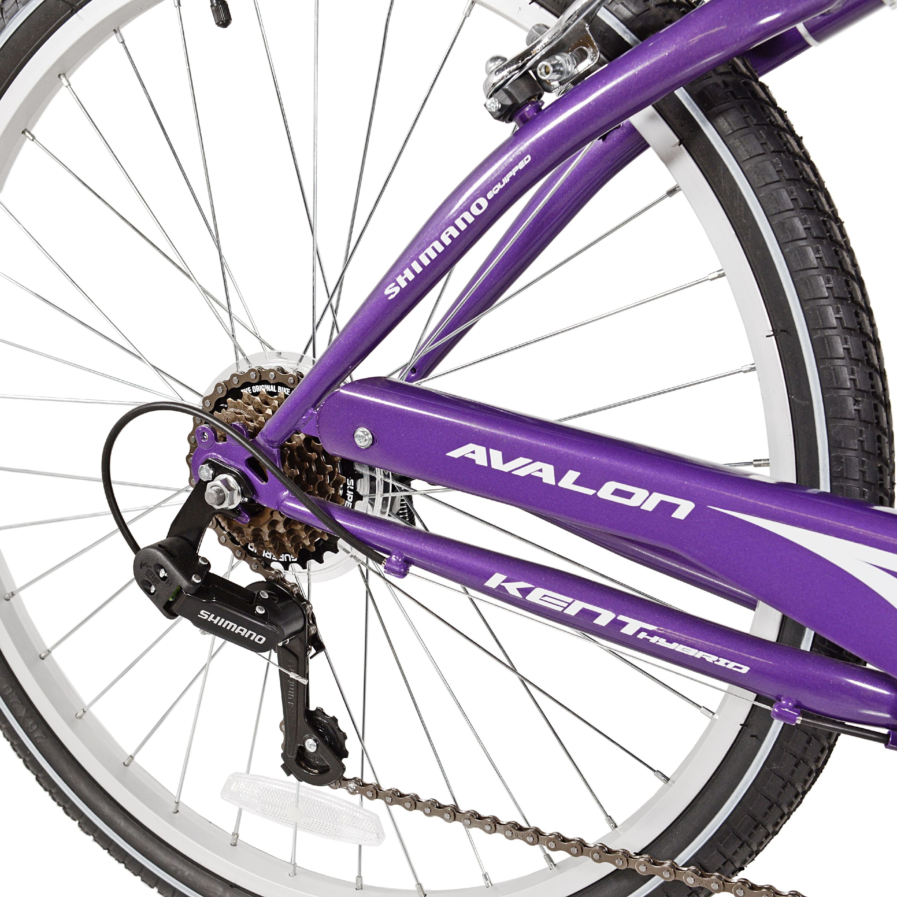 Bicycle 26 In. Avalon Comfort Women's Full Suspension Hybrid Bike. Purple