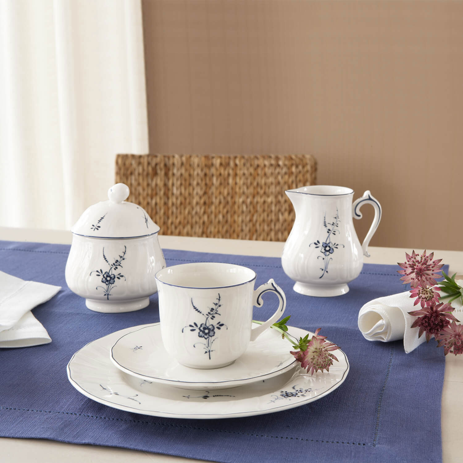 Vieux Luxembourg Sugar bowl - White, 9.2 oz, Premium Porcelain
