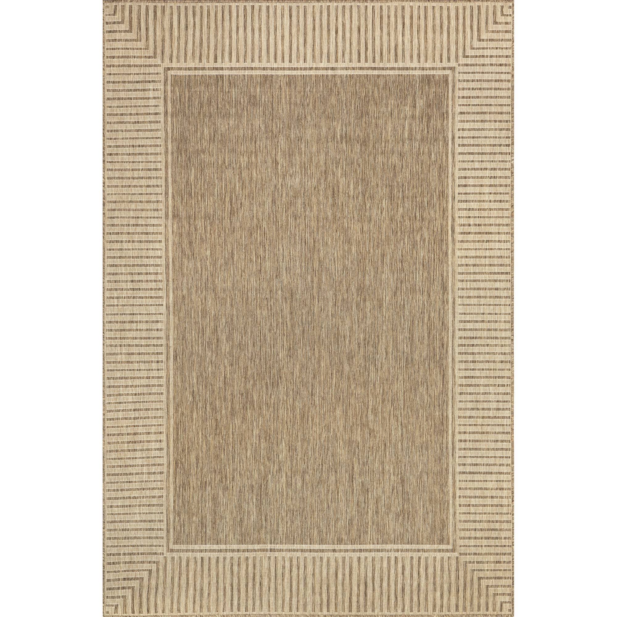 nuLOOM Asha Simple Border Indoor/Outdoor Area Rug 2' x 3' in Light Brown