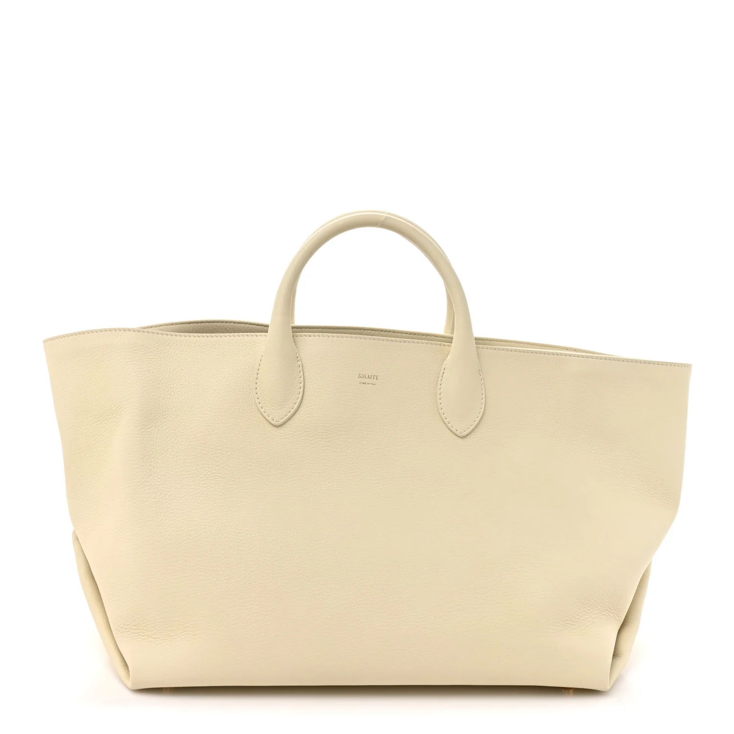 Pebbled Calfskin Medium Amelia Tote Ivory