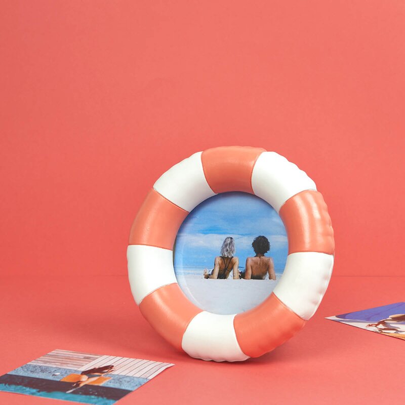 Floats fotoramme 17,2 cm rød/hvit