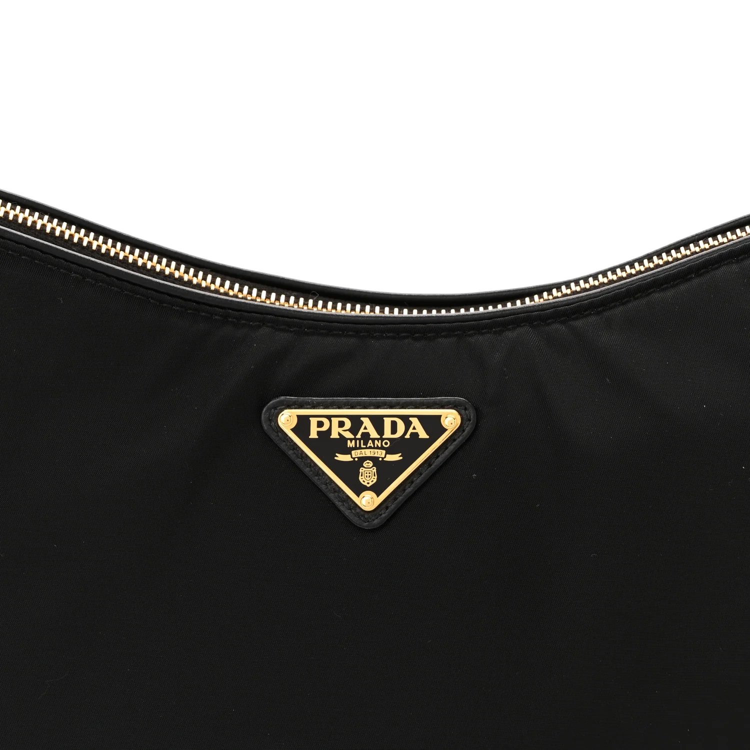 Re-Nylon Vitello Large Aimee Shoulder Bag Black