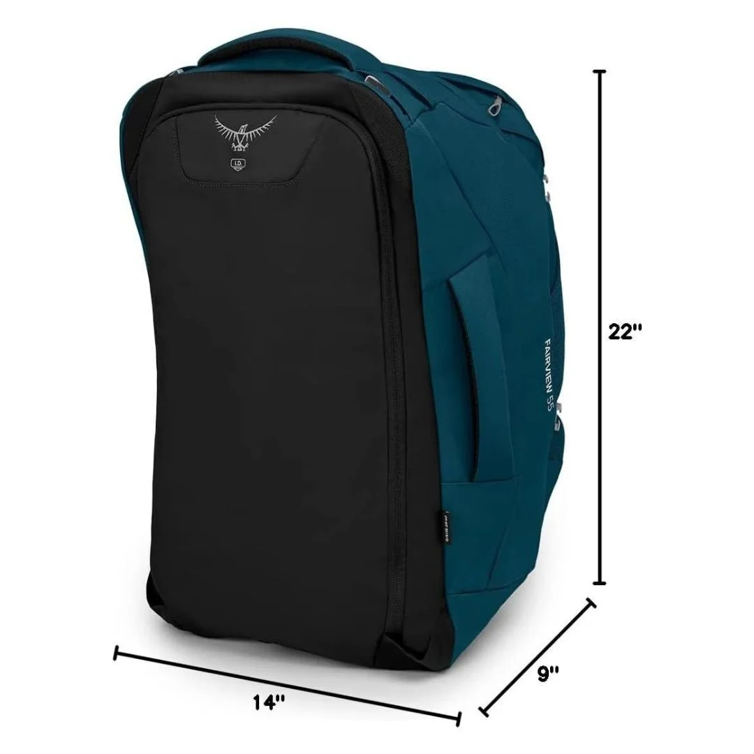 Fairview 55L Womens Travel Backpack Night Jungle Blue(Night Jungle Blue) - Image 3