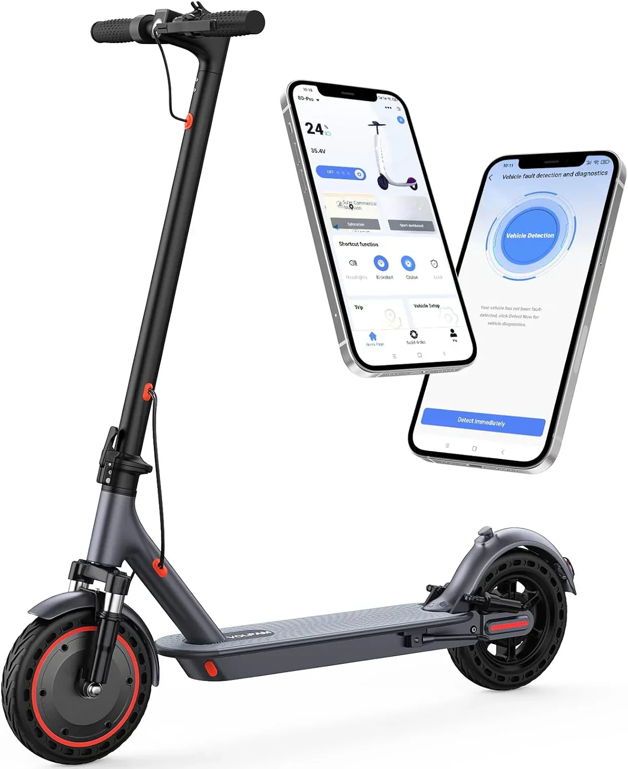 Trottinette électrique, moteur puissant 350 W/500 W, pneus pleins 8,5