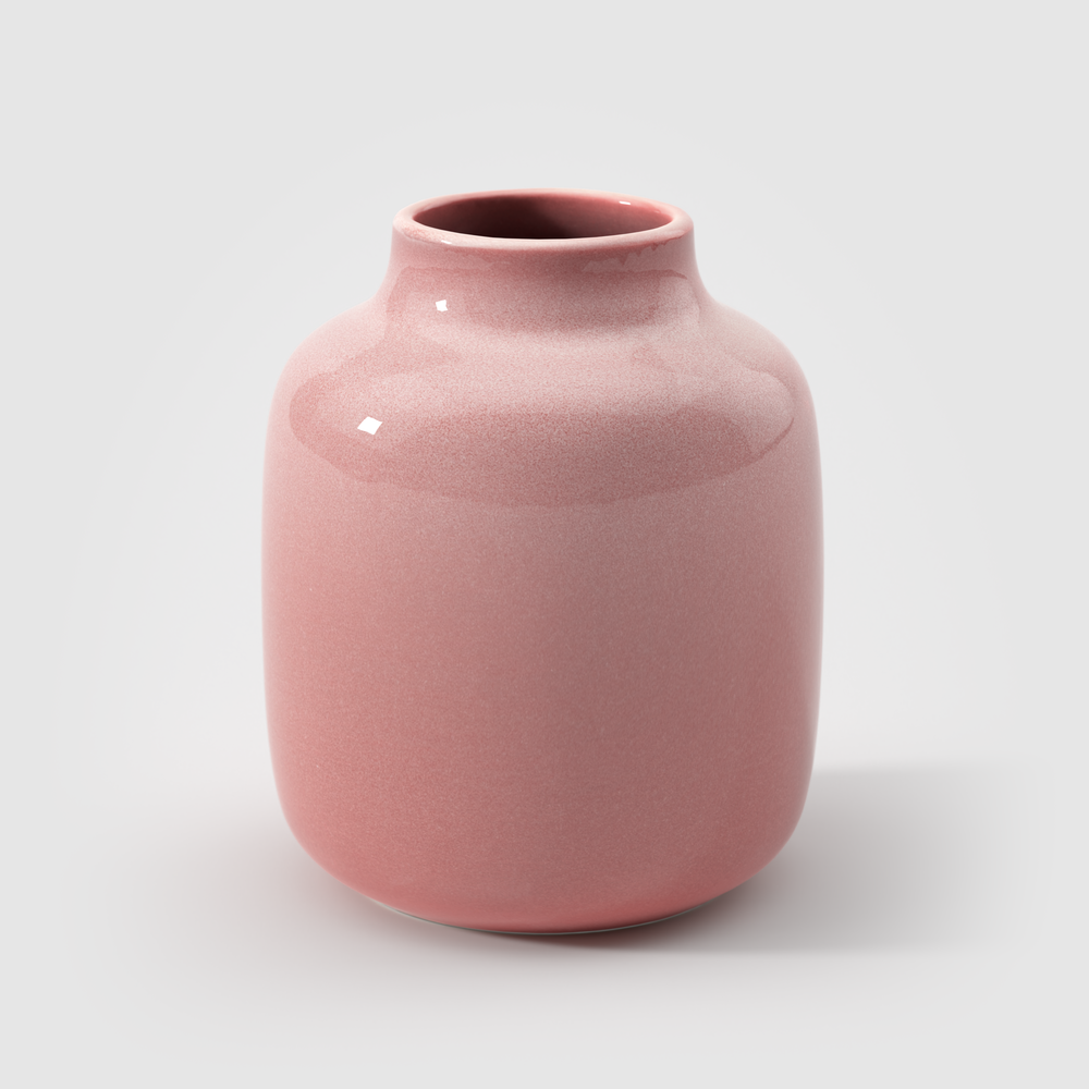 Perlemor Vase - Pink, 5.1'' x 6.1'', stoneware