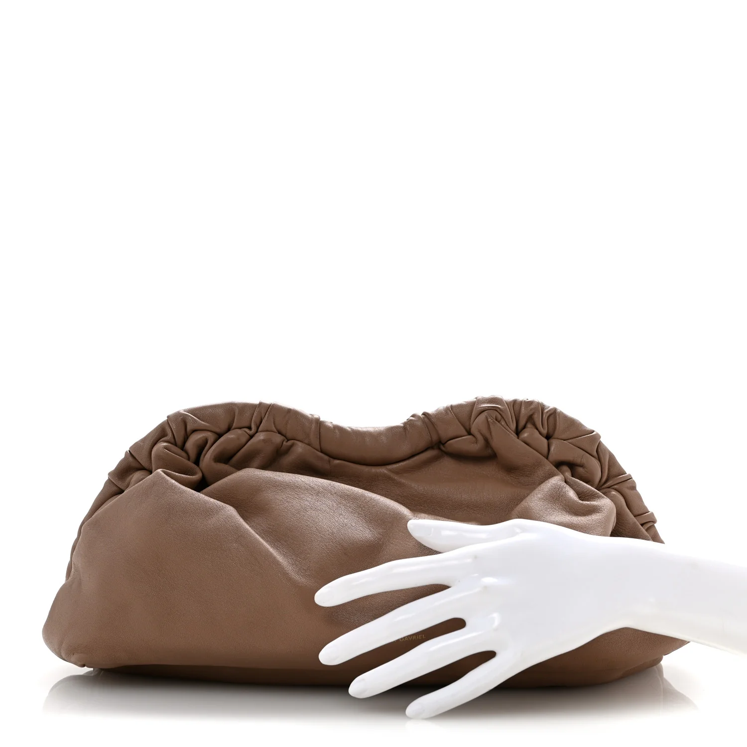 Lambskin Cloud Clutch Biscotto