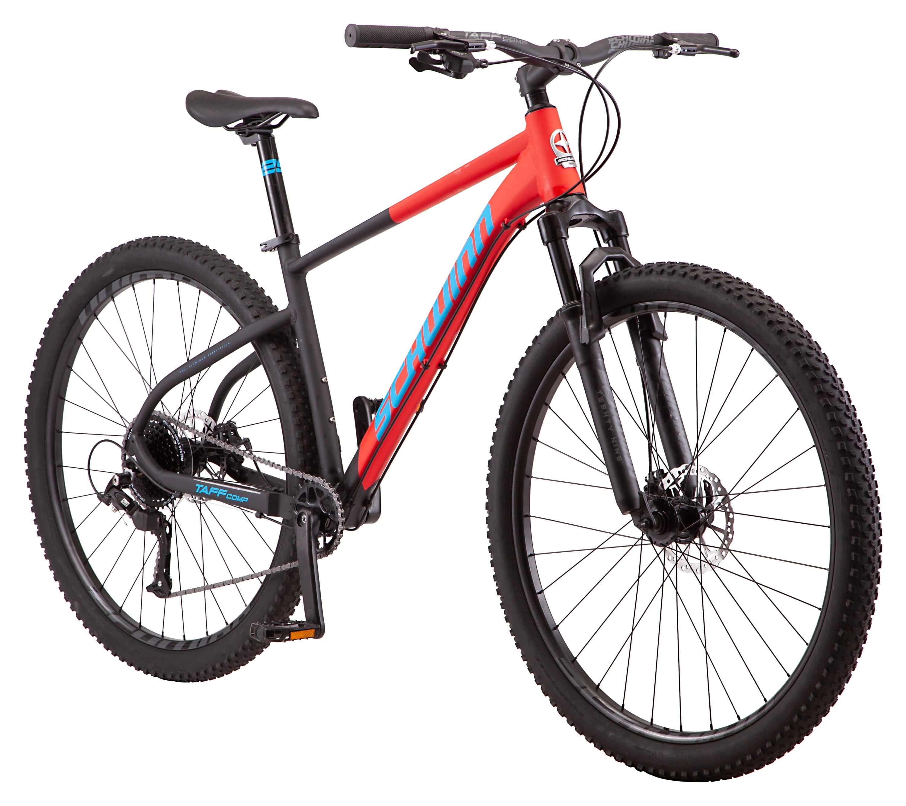 Taff Comp mountain bike. 8 speeds. 29-inch wheels. black. mens. womens. large
