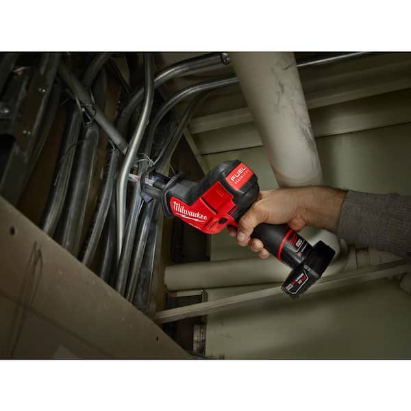 M12 FUEL 12V Lithium-Ion Brushless Cordless HACKZALL Reciprocating Saw Kit with M12 3/8 in. Ratchet