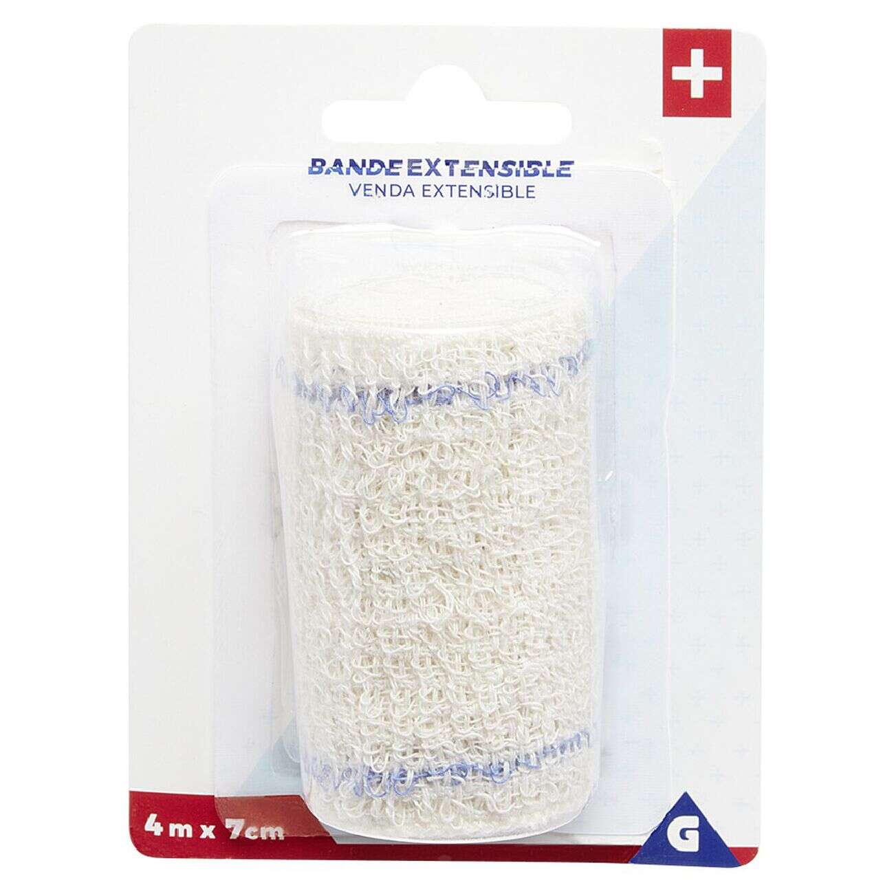 Bande de soutien extensible en coton L400x7cm
