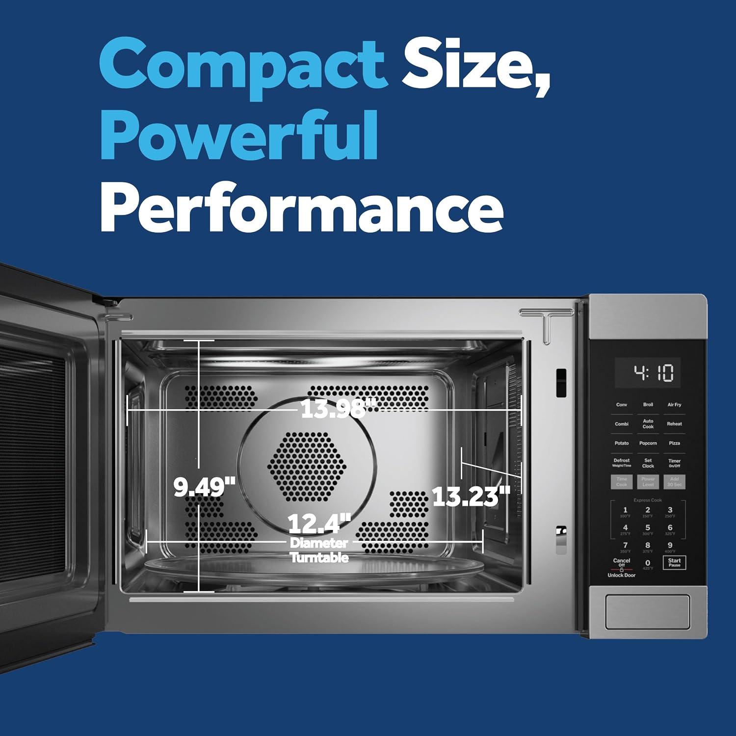 GE GCST10A1WSS Countertop Microwave Oven (Stainless Steel)