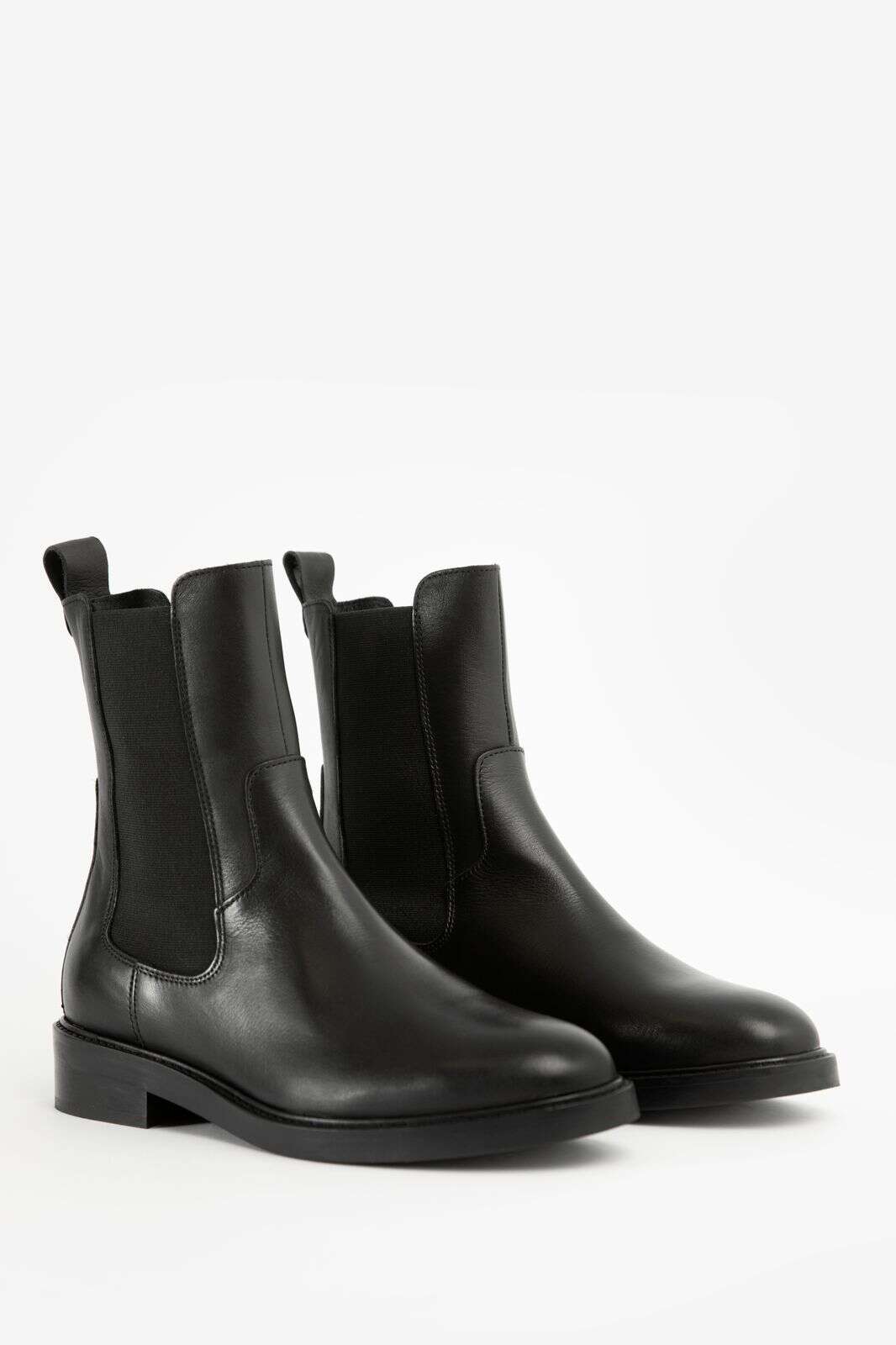 Zwarte leren chelsea boots