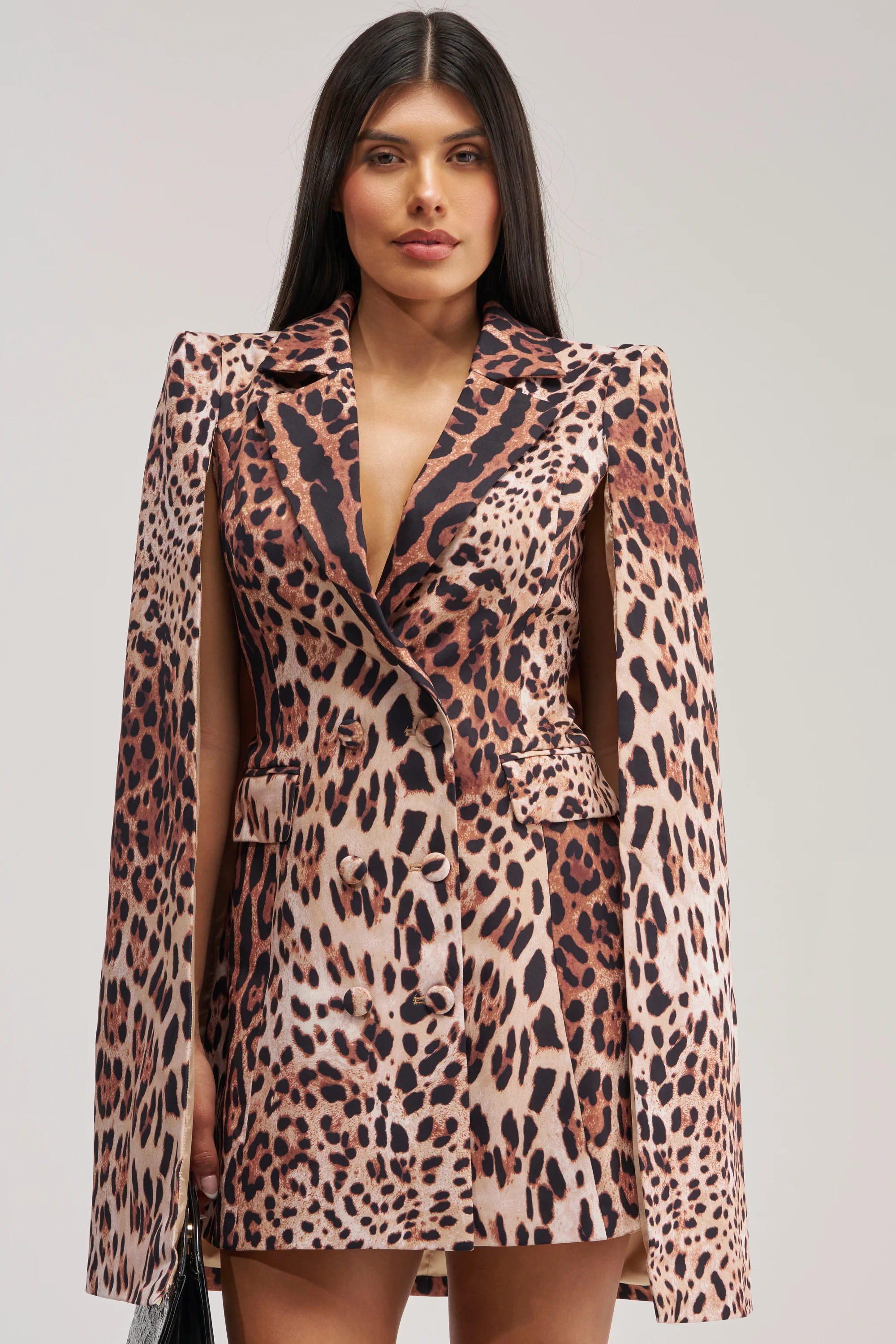 AMINAH LEOPARD PRINT BLAZER DRESS - Akira Store