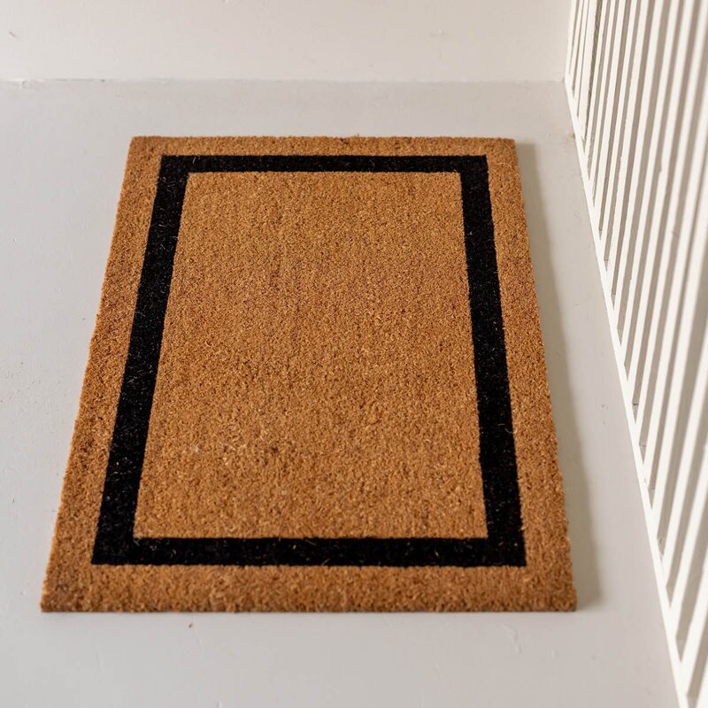 Lido kokos dørmatte 60x90 cm natur svart